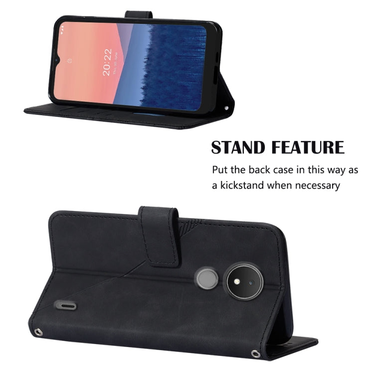 For Nokia C21 Crossbody 3D Embossed Flip Leather Phone Case