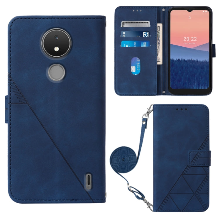 For Nokia C21 Crossbody 3D Embossed Flip Leather Phone Case