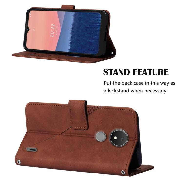 For Nokia C21 Crossbody 3D Embossed Flip Leather Phone Case