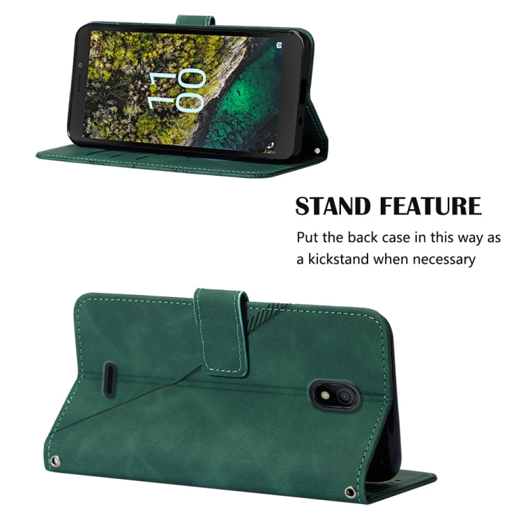 For Nokia C100 Crossbody 3D Embossed Flip Leather Phone Case