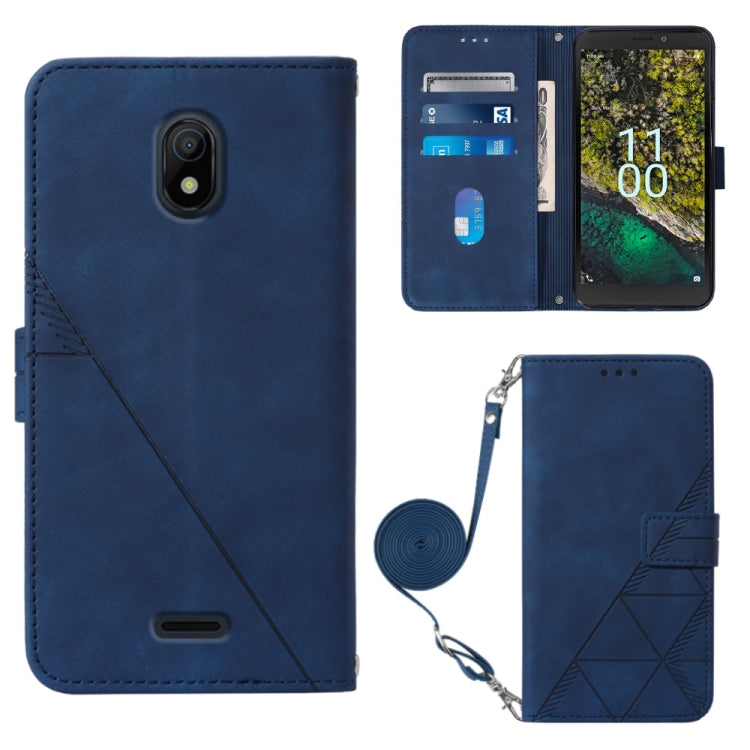 For Nokia C100 Crossbody 3D Embossed Flip Leather Phone Case