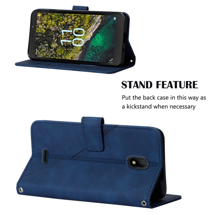 For Nokia C100 Crossbody 3D Embossed Flip Leather Phone Case