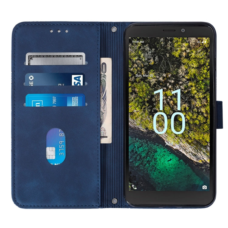 For Nokia C100 Crossbody 3D Embossed Flip Leather Phone Case