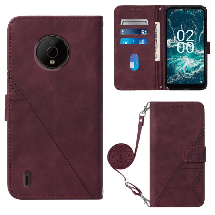 For Nokia C200 Crossbody 3D Embossed Flip Leather Phone Case