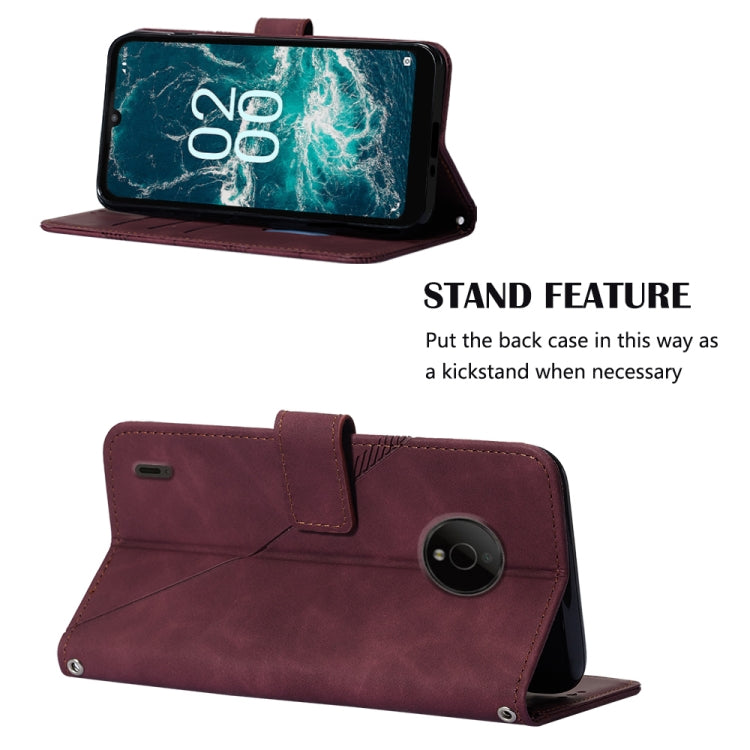 For Nokia C200 Crossbody 3D Embossed Flip Leather Phone Case