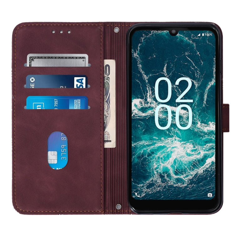 For Nokia C200 Crossbody 3D Embossed Flip Leather Phone Case