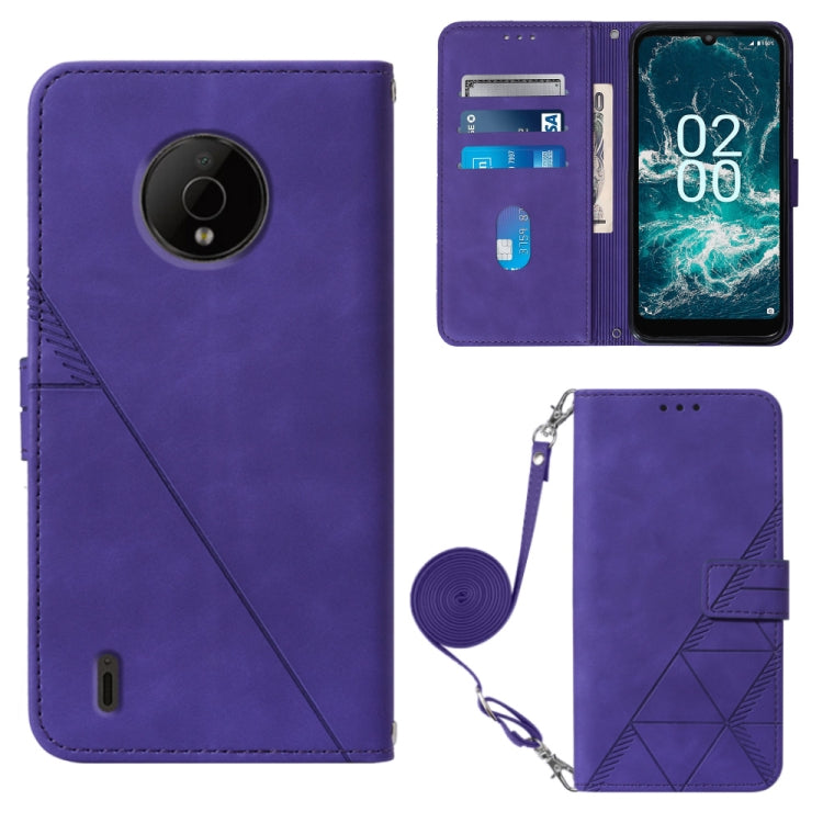 For Nokia C200 Crossbody 3D Embossed Flip Leather Phone Case