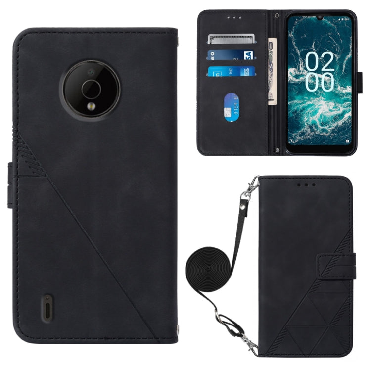 For Nokia C200 Crossbody 3D Embossed Flip Leather Phone Case