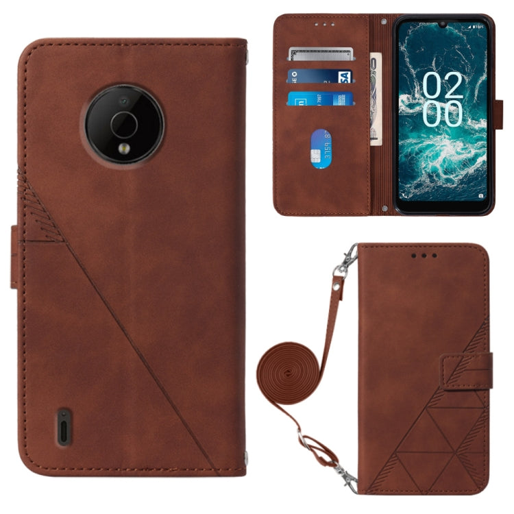 For Nokia C200 Crossbody 3D Embossed Flip Leather Phone Case
