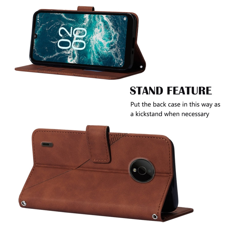 For Nokia C200 Crossbody 3D Embossed Flip Leather Phone Case