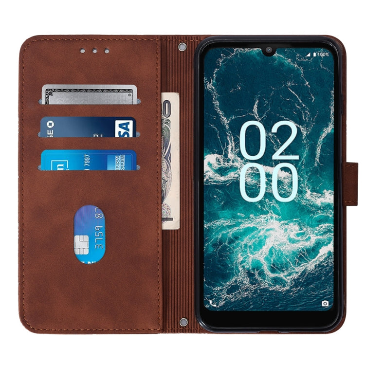 For Nokia C200 Crossbody 3D Embossed Flip Leather Phone Case