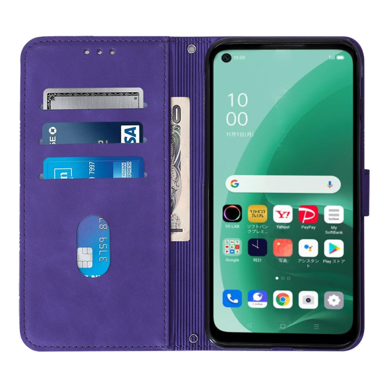 For OPPO A55S 5G CPH2309 JP Edition Crossbody 3D Embossed Flip Leather Phone Case