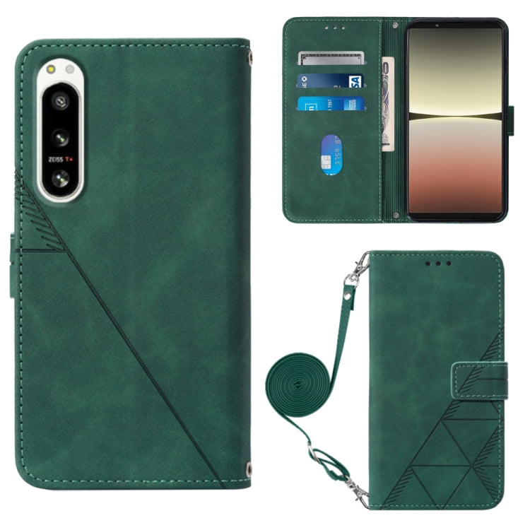 For Sony Xperia 5 IV Crossbody 3D Embossed Flip Leather Phone Case