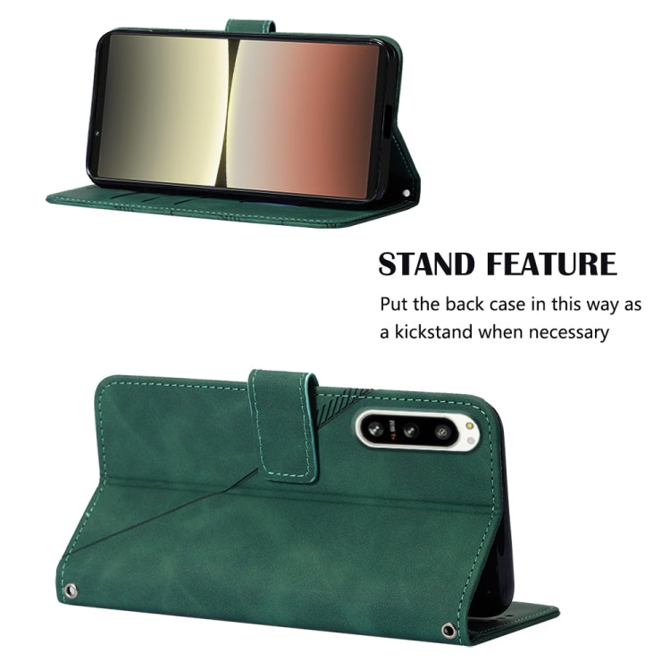 For Sony Xperia 5 IV Crossbody 3D Embossed Flip Leather Phone Case