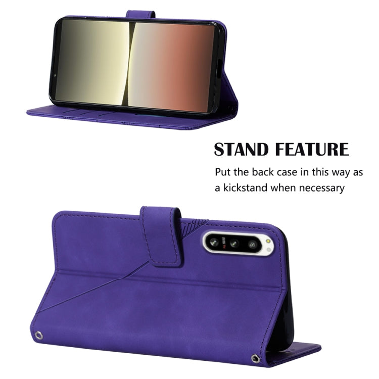 For Sony Xperia 5 IV Crossbody 3D Embossed Flip Leather Phone Case