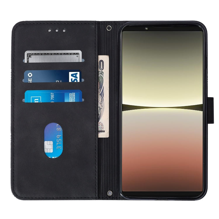 For Sony Xperia 5 IV Crossbody 3D Embossed Flip Leather Phone Case