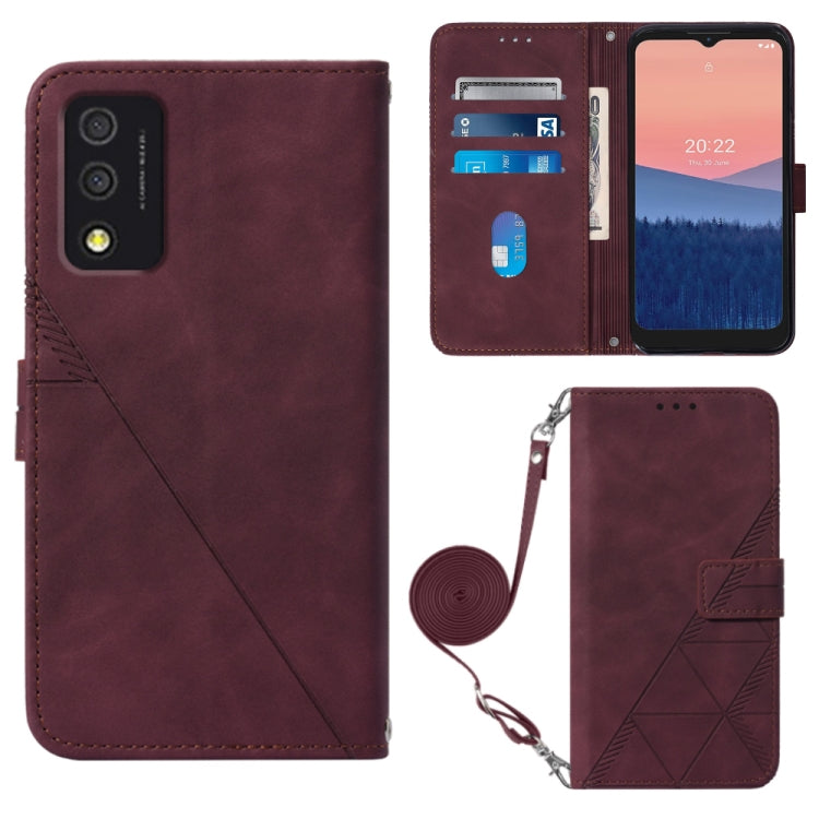 For TCL 30T T603DL Crossbody 3D Embossed Flip Leather Phone Case