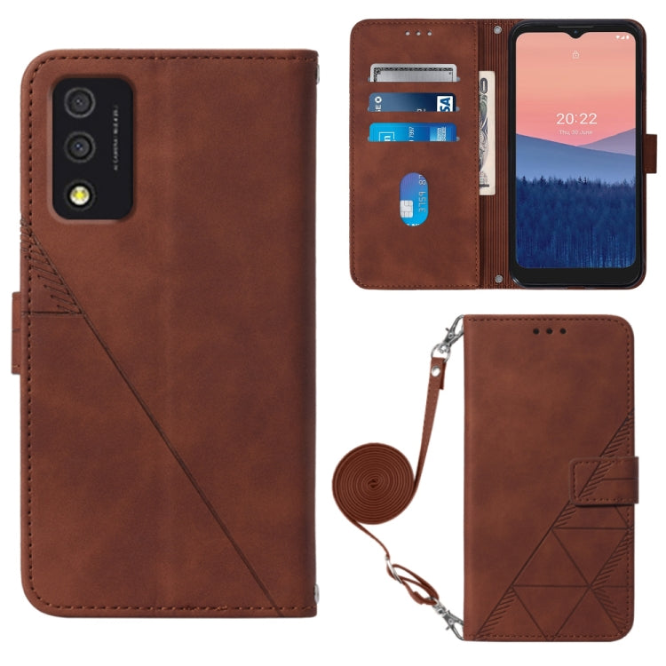 For TCL 30T T603DL Crossbody 3D Embossed Flip Leather Phone Case