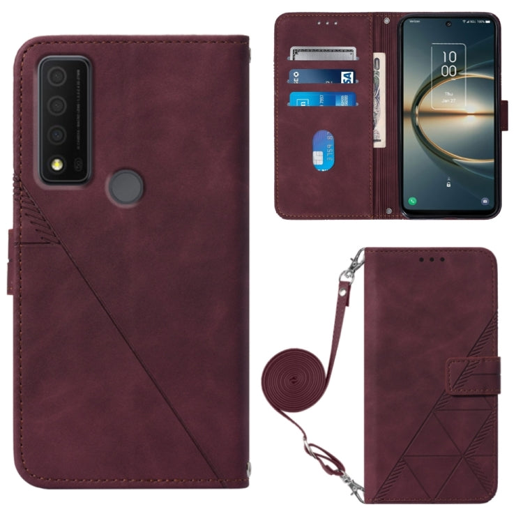 For TCL 30 V 5G T781S / 30XE 5G Crossbody 3D Embossed Flip Leather Phone Case