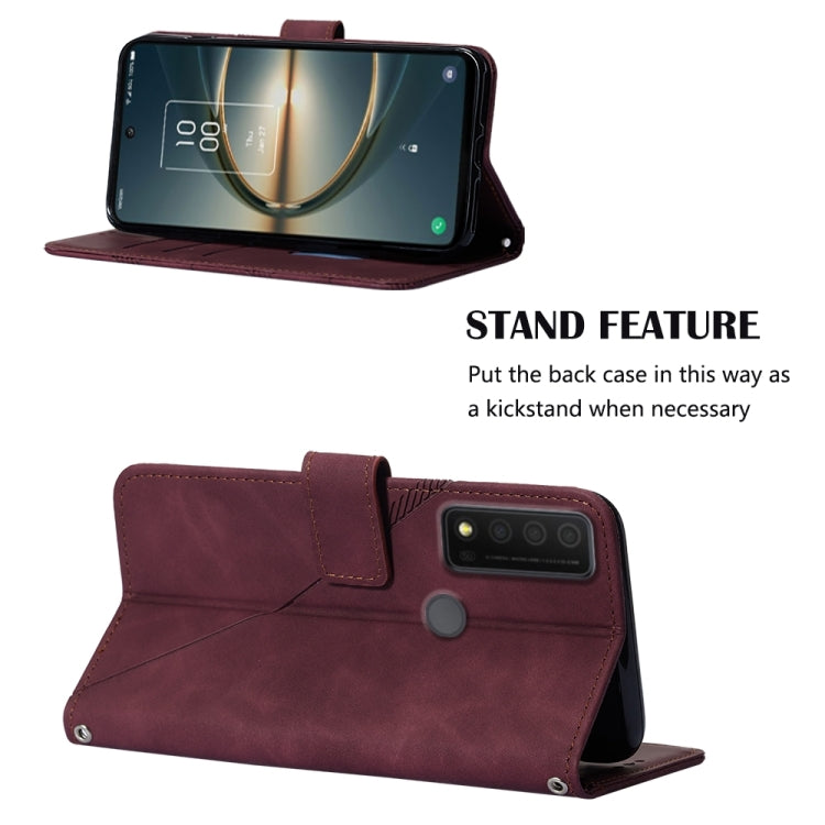 For TCL 30 V 5G T781S / 30XE 5G Crossbody 3D Embossed Flip Leather Phone Case