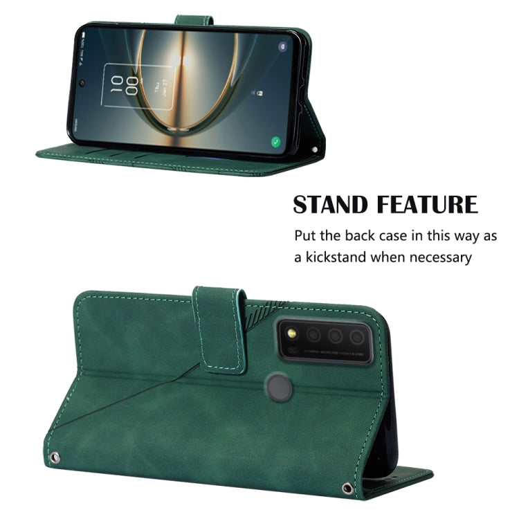 For TCL 30 V 5G T781S / 30XE 5G Crossbody 3D Embossed Flip Leather Phone Case