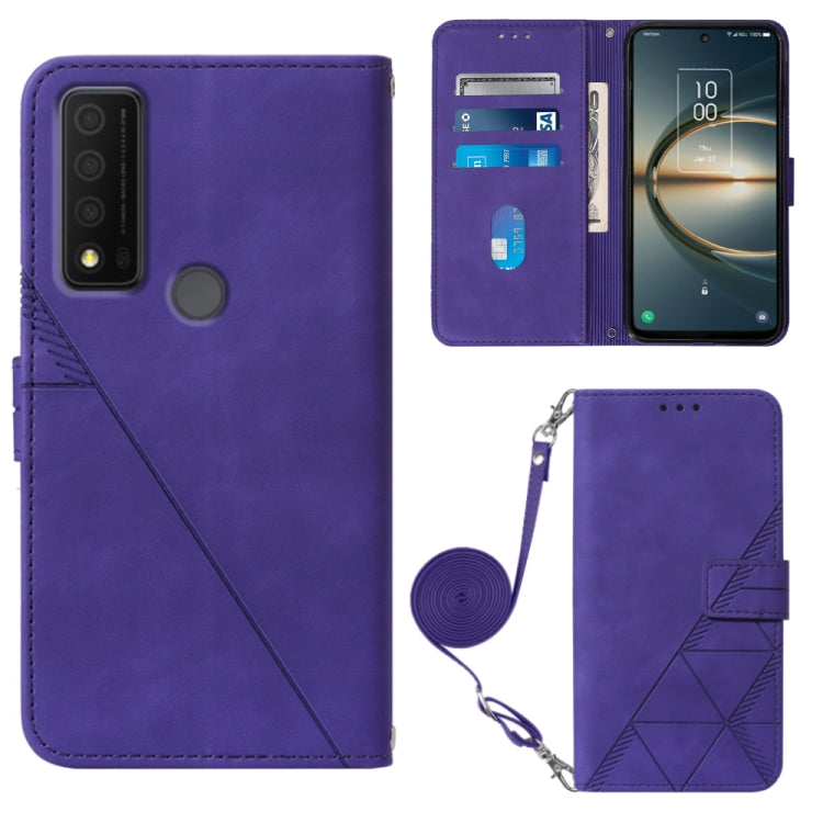 For TCL 30 V 5G T781S / 30XE 5G Crossbody 3D Embossed Flip Leather Phone Case