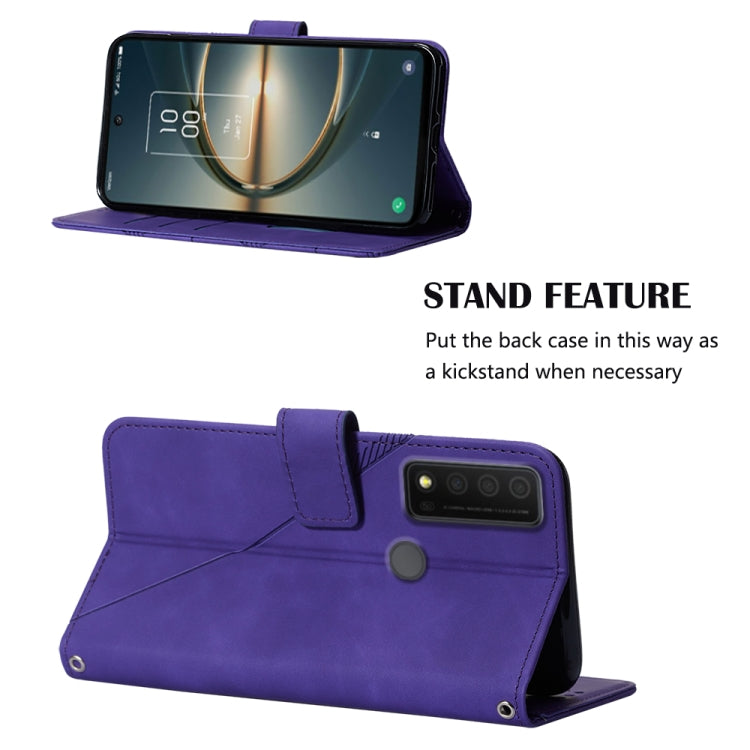 For TCL 30 V 5G T781S / 30XE 5G Crossbody 3D Embossed Flip Leather Phone Case