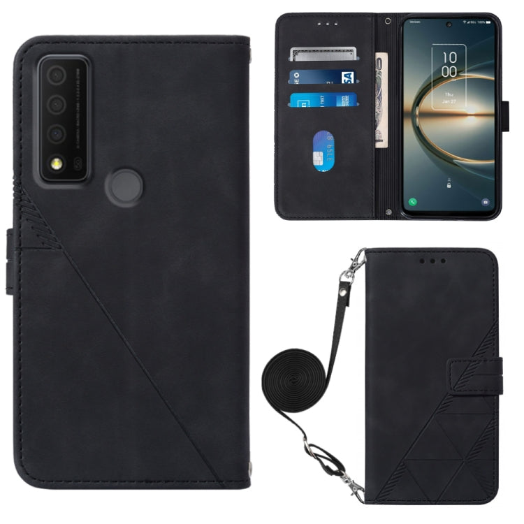 For TCL 30 V 5G T781S / 30XE 5G Crossbody 3D Embossed Flip Leather Phone Case