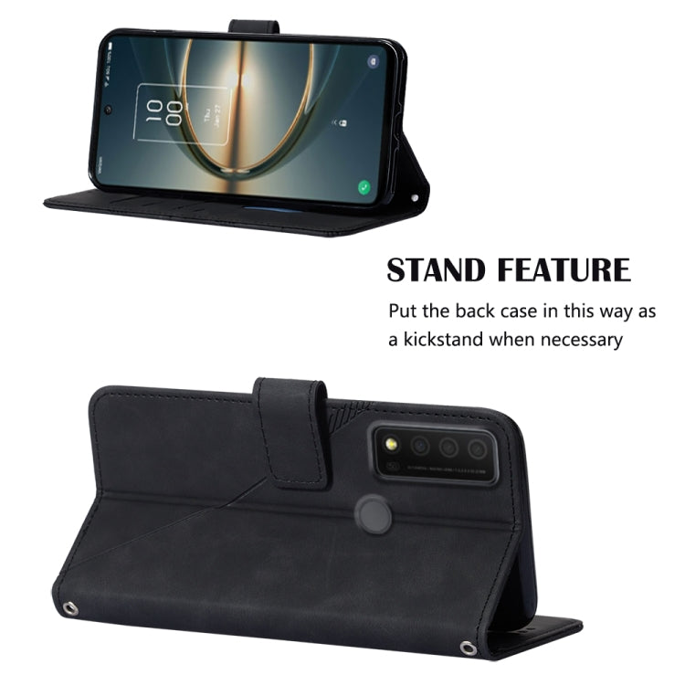 For TCL 30 V 5G T781S / 30XE 5G Crossbody 3D Embossed Flip Leather Phone Case