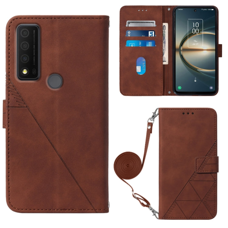 For TCL 30 V 5G T781S / 30XE 5G Crossbody 3D Embossed Flip Leather Phone Case
