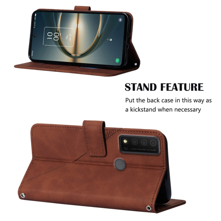 For TCL 30 V 5G T781S / 30XE 5G Crossbody 3D Embossed Flip Leather Phone Case