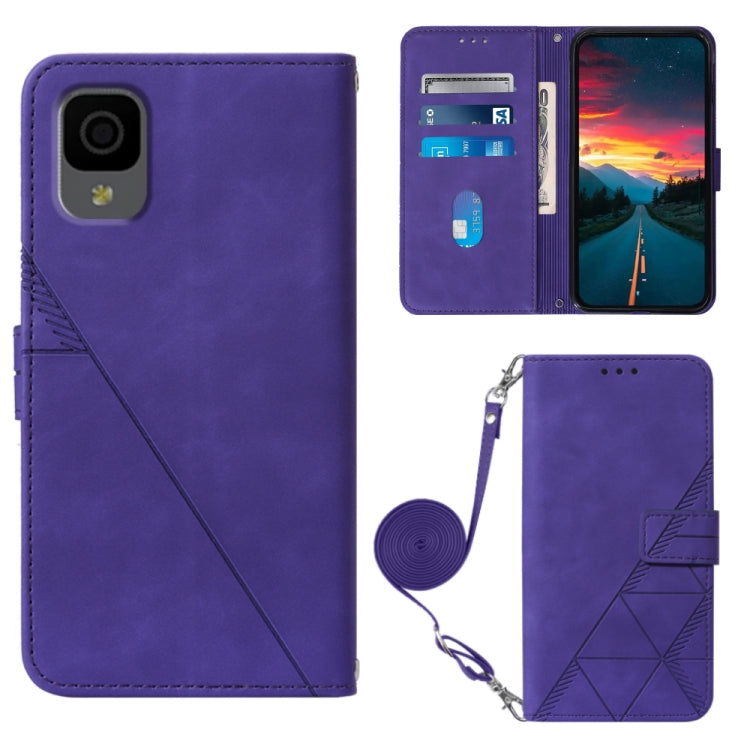 For TCL 30Z T602DL Crossbody 3D Embossed Flip Leather Phone Case