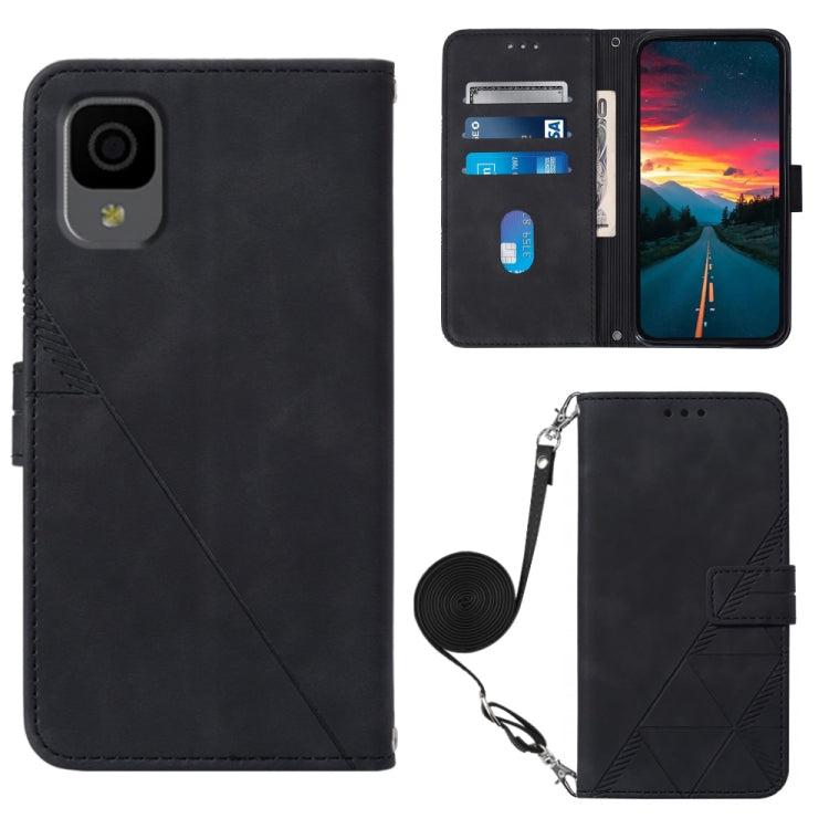 For TCL 30Z T602DL Crossbody 3D Embossed Flip Leather Phone Case