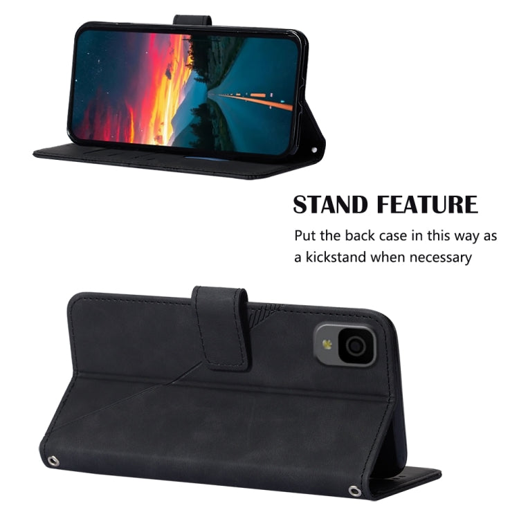 For TCL 30Z T602DL Crossbody 3D Embossed Flip Leather Phone Case