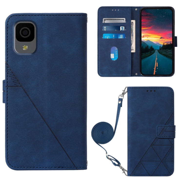 For TCL 30Z T602DL Crossbody 3D Embossed Flip Leather Phone Case