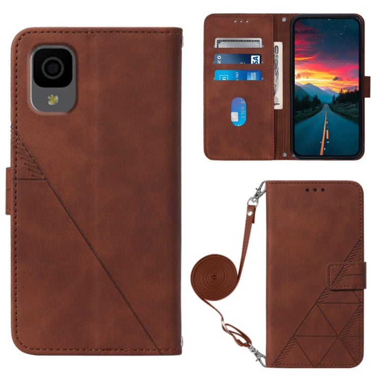 For TCL 30Z T602DL Crossbody 3D Embossed Flip Leather Phone Case