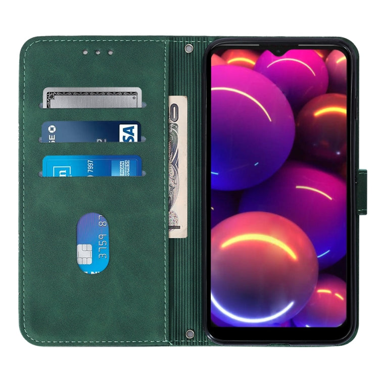 TCL 305i With fingerprint Crossbody 3D Embossed Flip Leather Phone Case