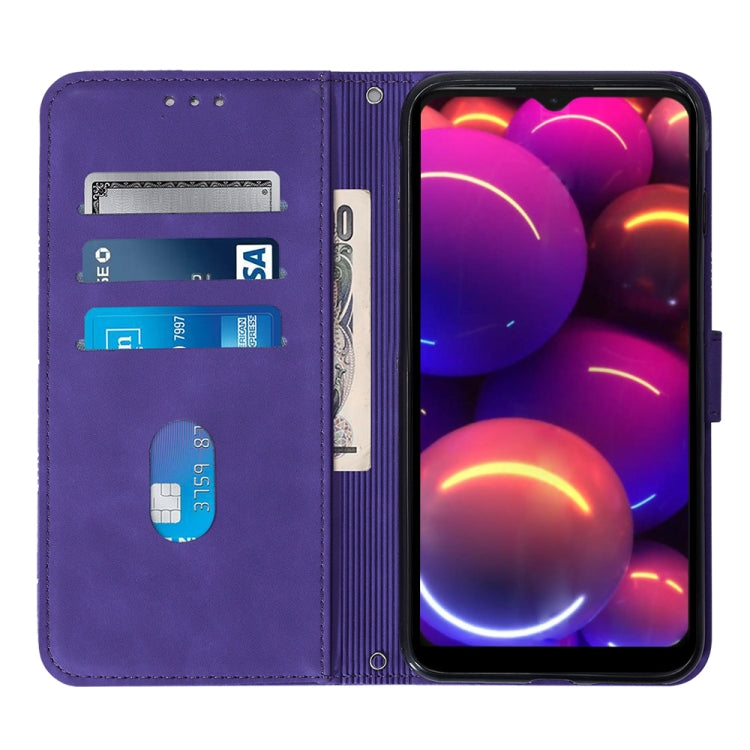 TCL 305i With fingerprint Crossbody 3D Embossed Flip Leather Phone Case