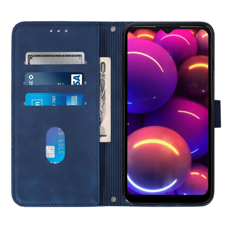 TCL 305i With fingerprint Crossbody 3D Embossed Flip Leather Phone Case