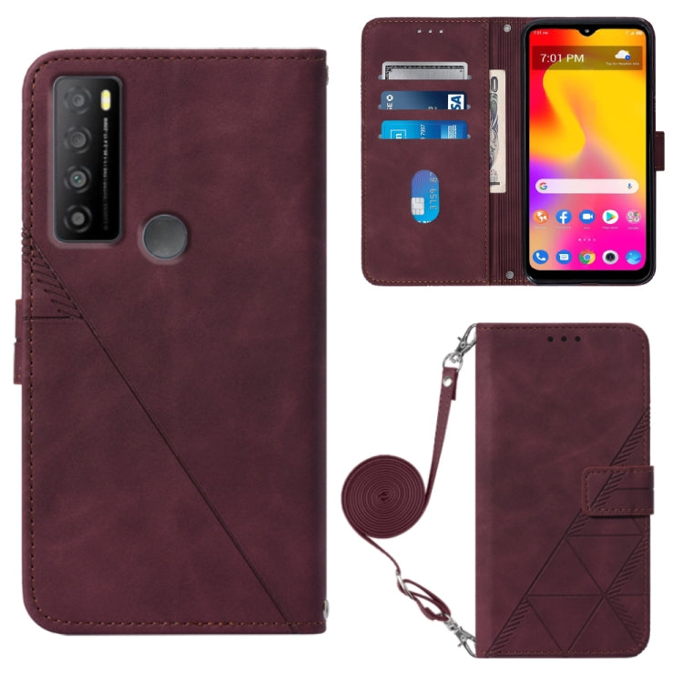 For TCL 30XL T701DL Crossbody 3D Embossed Flip Leather Phone Case