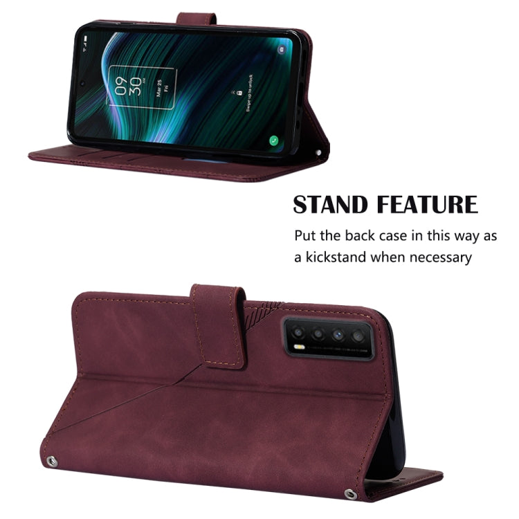 For TCL Stylus 5G Crossbody 3D Embossed Flip Leather Phone Case