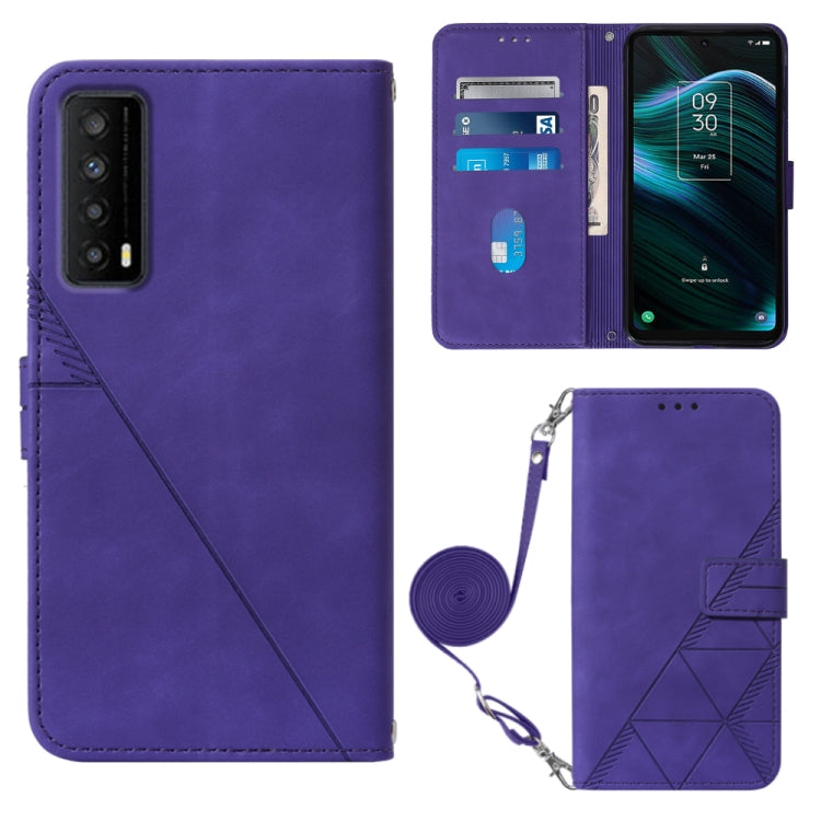 For TCL Stylus 5G Crossbody 3D Embossed Flip Leather Phone Case