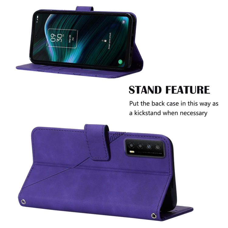 For TCL Stylus 5G Crossbody 3D Embossed Flip Leather Phone Case