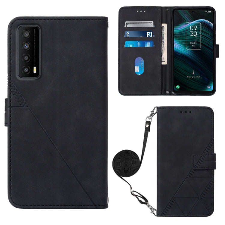 For TCL Stylus 5G Crossbody 3D Embossed Flip Leather Phone Case
