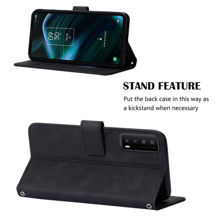 For TCL Stylus 5G Crossbody 3D Embossed Flip Leather Phone Case