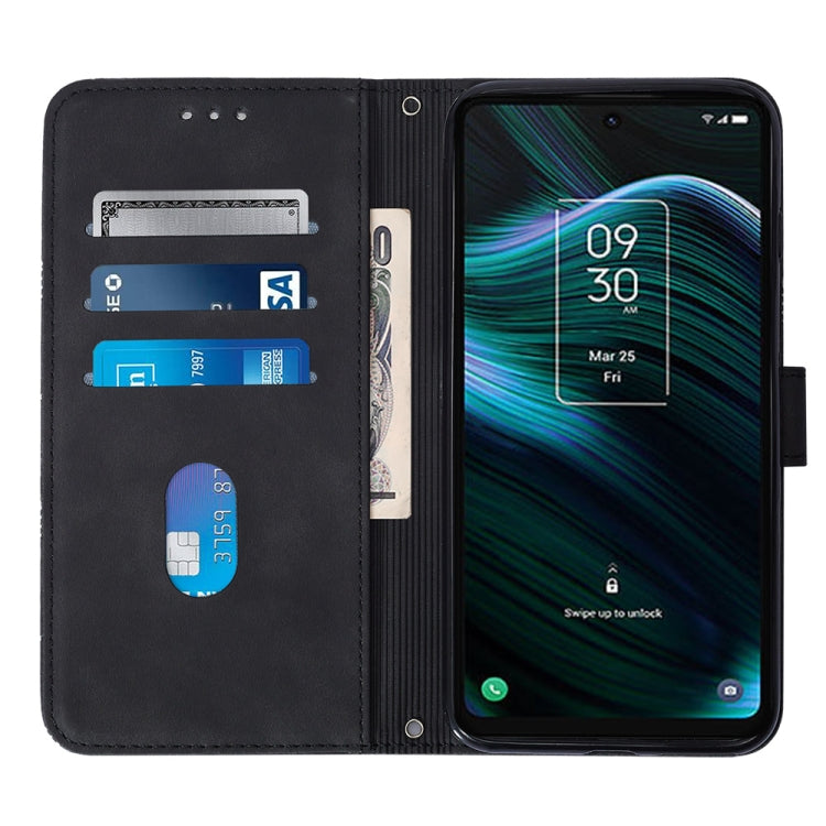 For TCL Stylus 5G Crossbody 3D Embossed Flip Leather Phone Case