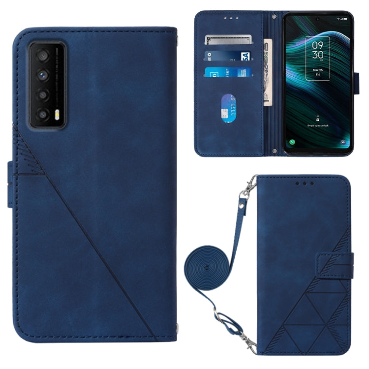 For TCL Stylus 5G Crossbody 3D Embossed Flip Leather Phone Case