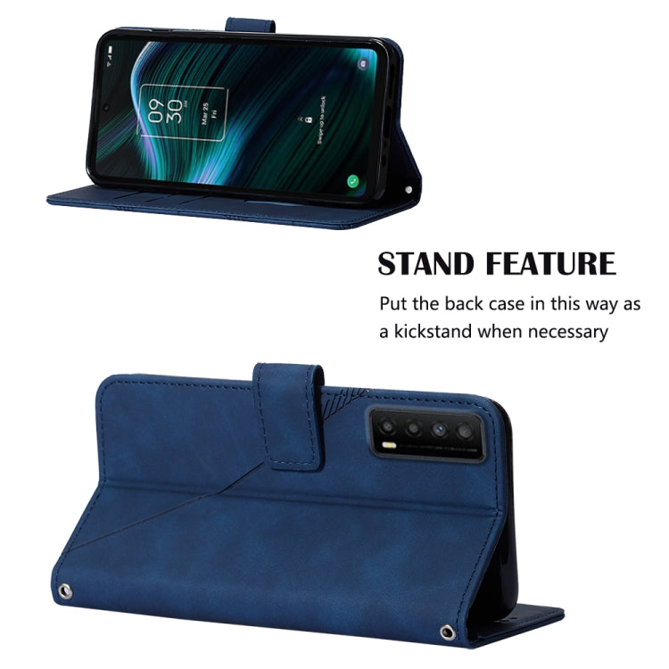 For TCL Stylus 5G Crossbody 3D Embossed Flip Leather Phone Case