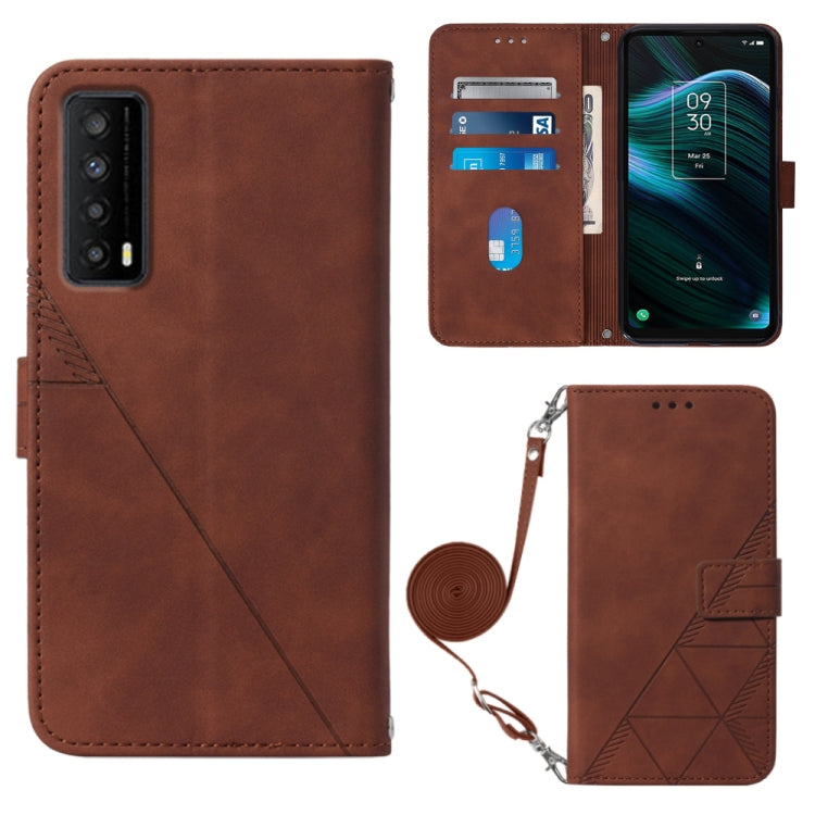 For TCL Stylus 5G Crossbody 3D Embossed Flip Leather Phone Case