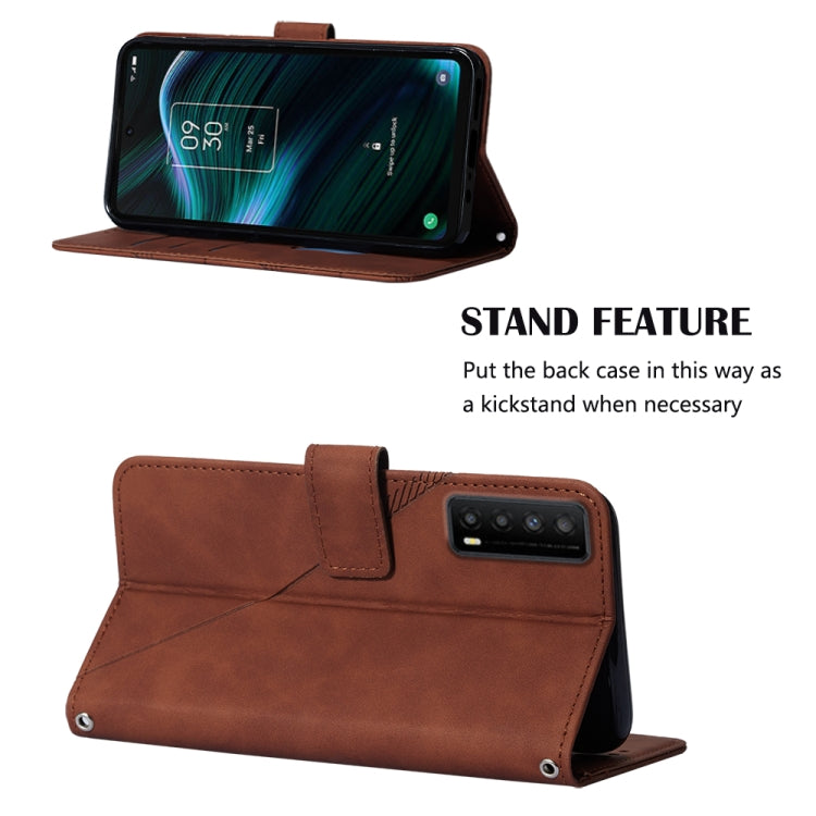 For TCL Stylus 5G Crossbody 3D Embossed Flip Leather Phone Case